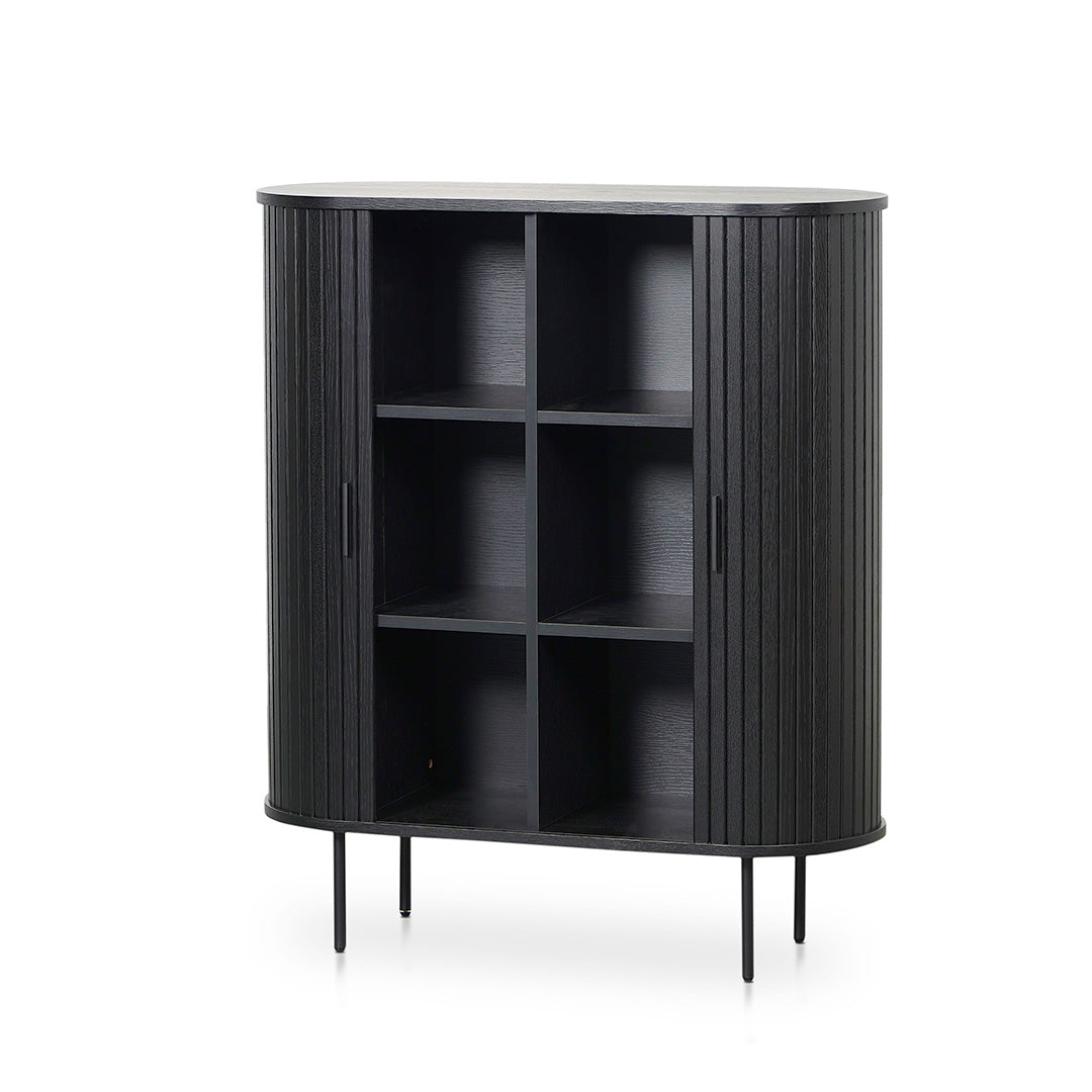 Ex Display - Dania 1.18 (H) Wooden Storage Cabinet - Full Black Buffet & Sideboard KD-Core