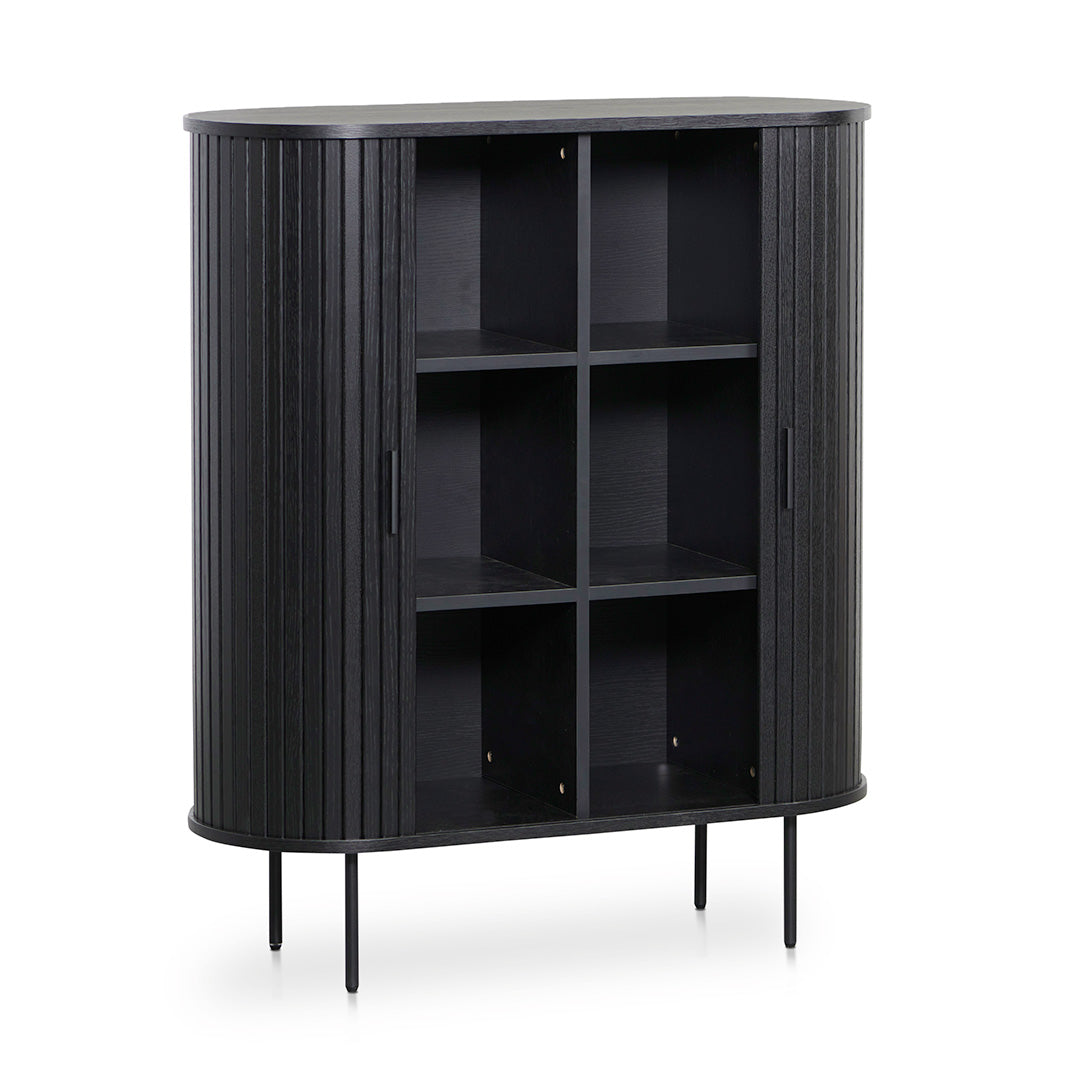 Ex Display - Dania 1.18 (H) Wooden Storage Cabinet - Full Black Buffet & Sideboard KD-Core