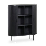 Ex Display - Dania 1.18 (H) Wooden Storage Cabinet - Full Black Buffet & Sideboard KD-Core