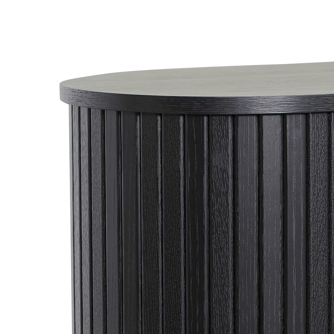 Ex Display - Dania 1.18 (H) Wooden Storage Cabinet - Full Black Buffet & Sideboard KD-Core