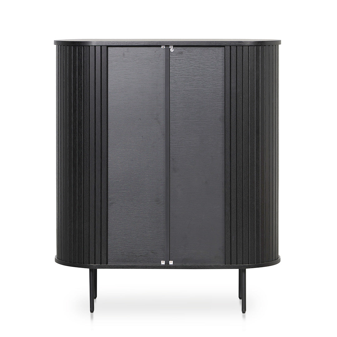 Ex Display - Dania 1.18 (H) Wooden Storage Cabinet - Full Black Buffet & Sideboard KD-Core