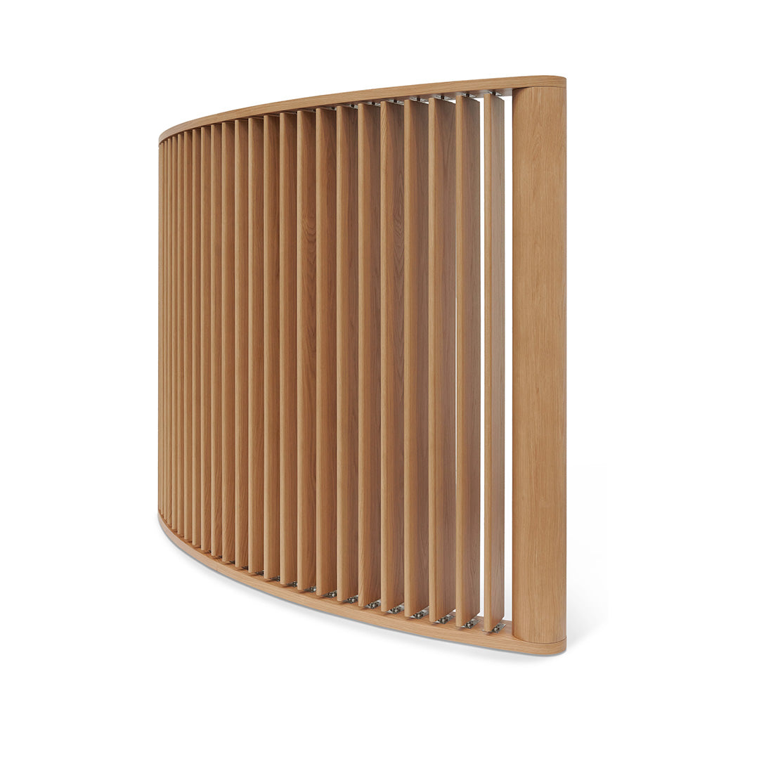 Ex Display - Lawanda 3m Curved Wall Stand - Natural Oak Floor Screen Century-Core
