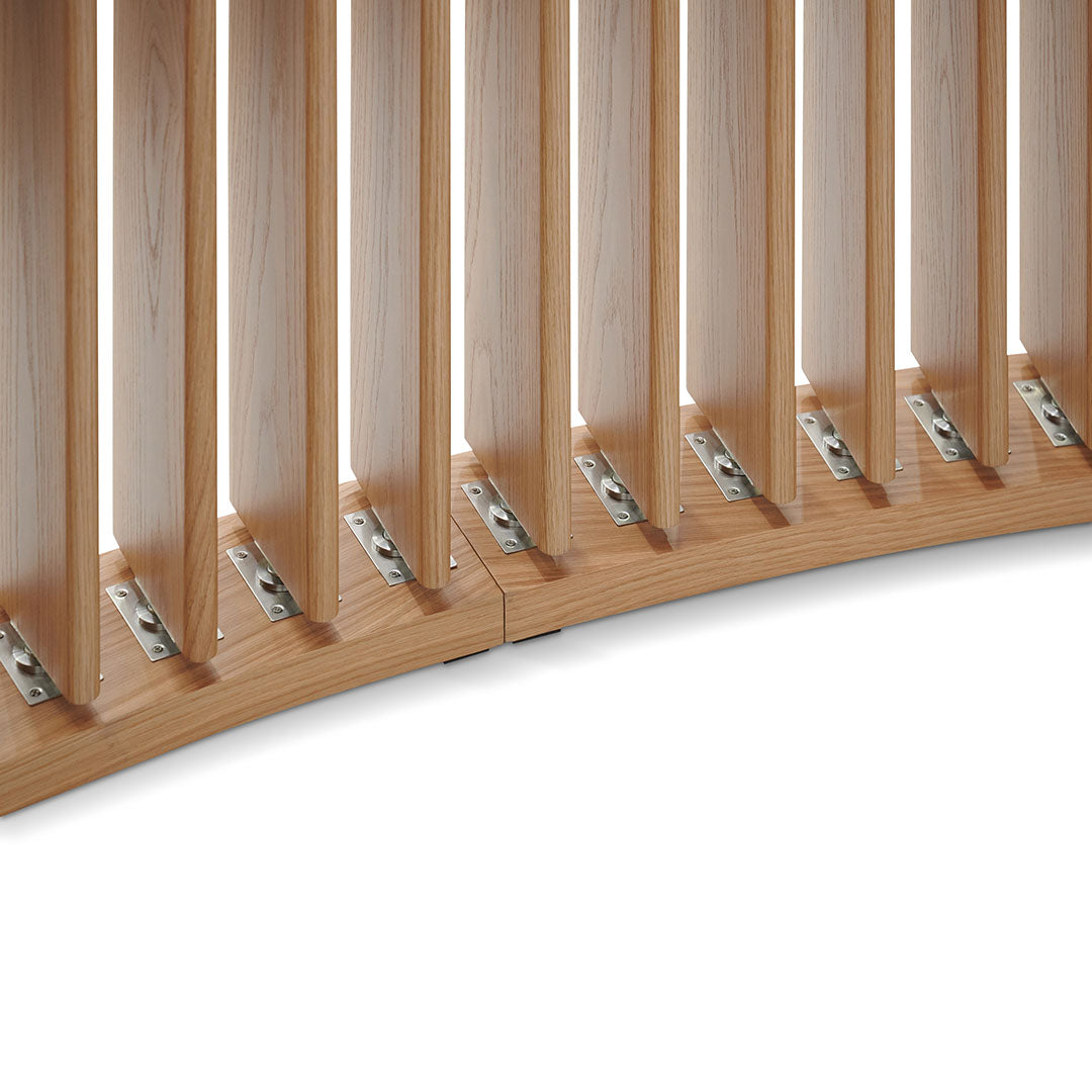 Ex Display - Lawanda 3m Curved Wall Stand - Natural Oak Floor Screen Century-Core