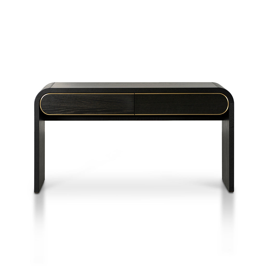Ex Table Ex Display - Boran 1.5m Console Table - Textured Espresso Black ...