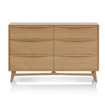 Brendon 6 Drawer Chest - Natural Oak Drawer VN-Core   