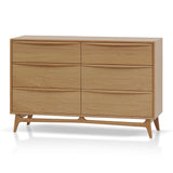 Brendon 6 Drawer Chest - Natural Oak Drawer VN-Core   