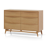 Brendon 6 Drawer Chest - Natural Oak Drawer VN-Core   