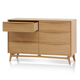 Brendon 6 Drawer Chest - Natural Oak Drawer VN-Core   