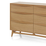 Brendon 6 Drawer Chest - Natural Oak Drawer VN-Core   