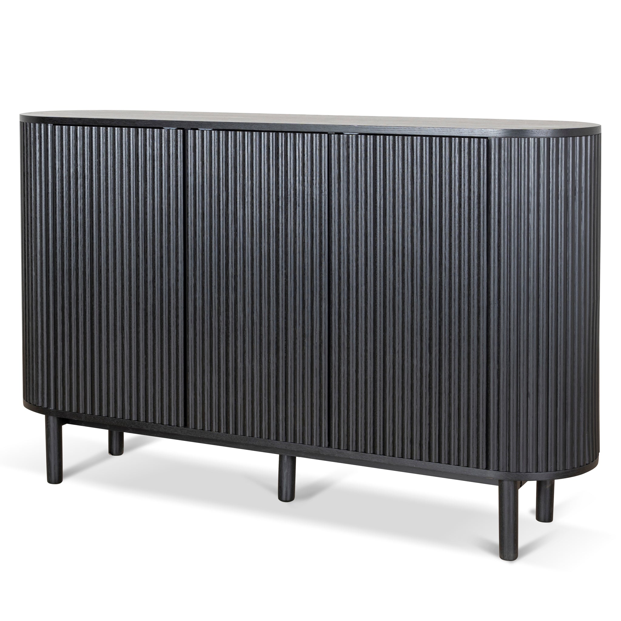 Melita 1.6m Sideboard Unit - Full Black Buffet & Sideboard KD-Core