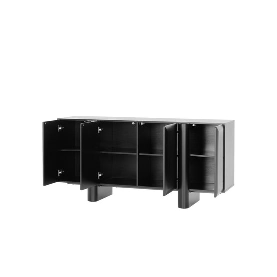 Ariyah 1.6m Sideboard Unit - Full Black Buffet & Sideboard IGGY-Core   