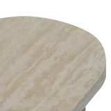 Ex Display - Agosti Travertine Marble 1.22m Console Table - Natural Console Table Nicki-Core   
