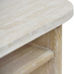 Ex Display - Agosti Travertine Marble 1.22m Console Table - Natural Console Table Nicki-Core   