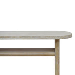 Agosti Travertine Marble 1.22m Console Table - White Wash Console Table Nicki-Core   