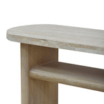 Ex Display - Agosti Travertine Marble 1.22m Console Table - Natural Console Table Nicki-Core   