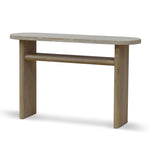 Ex Display - Agosti Travertine Marble 1.22m Console Table - Natural Console Table Nicki-Core   