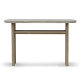 Ex Display - Agosti Travertine Marble 1.22m Console Table - Natural Console Table Nicki-Core   