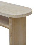Ex Display - Agosti Travertine Marble 1.22m Console Table - Natural Console Table Nicki-Core   