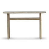 Ex Display - Agosti Travertine Marble 1.22m Console Table - Natural Console Table Nicki-Core   