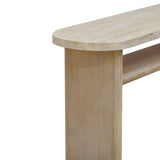 Ex Display - Agosti Travertine Marble 1.22m Console Table - Natural Console Table Nicki-Core   