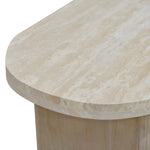 Agosti Travertine Marble 1.22m Console Table - White Wash Console Table Nicki-Core   