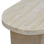 Ex Display - Agosti Travertine Marble 1.22m Console Table - Natural Console Table Nicki-Core   