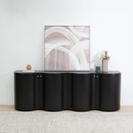 Jaya 2.15m Buffet Unit - Textured Espresso Black Buffet & Sideboard Valerie-Core