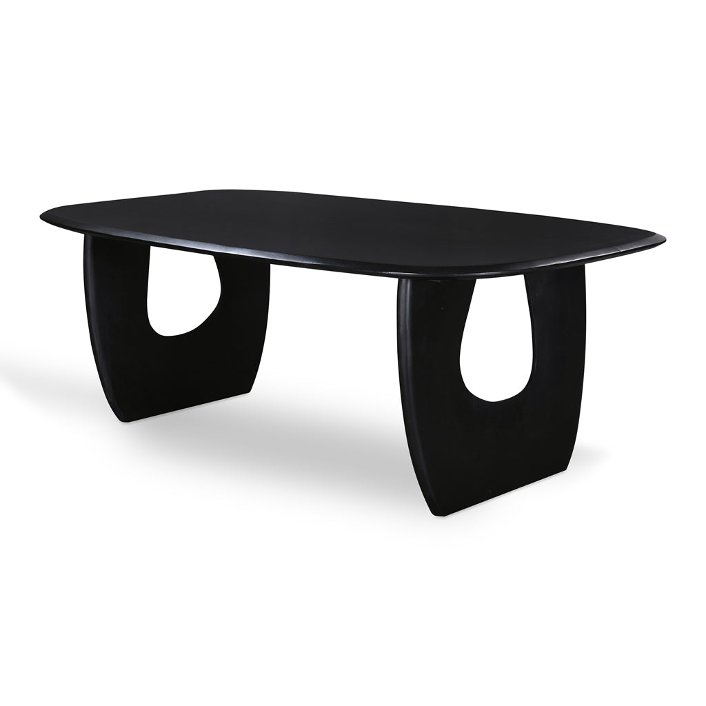 Anita 2.2m Dining Table - Full Black Dining Table Rebhi-Core   