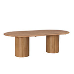 Adsila 2.4m Oval Dining Table - Natural Dining Table Marri-Core