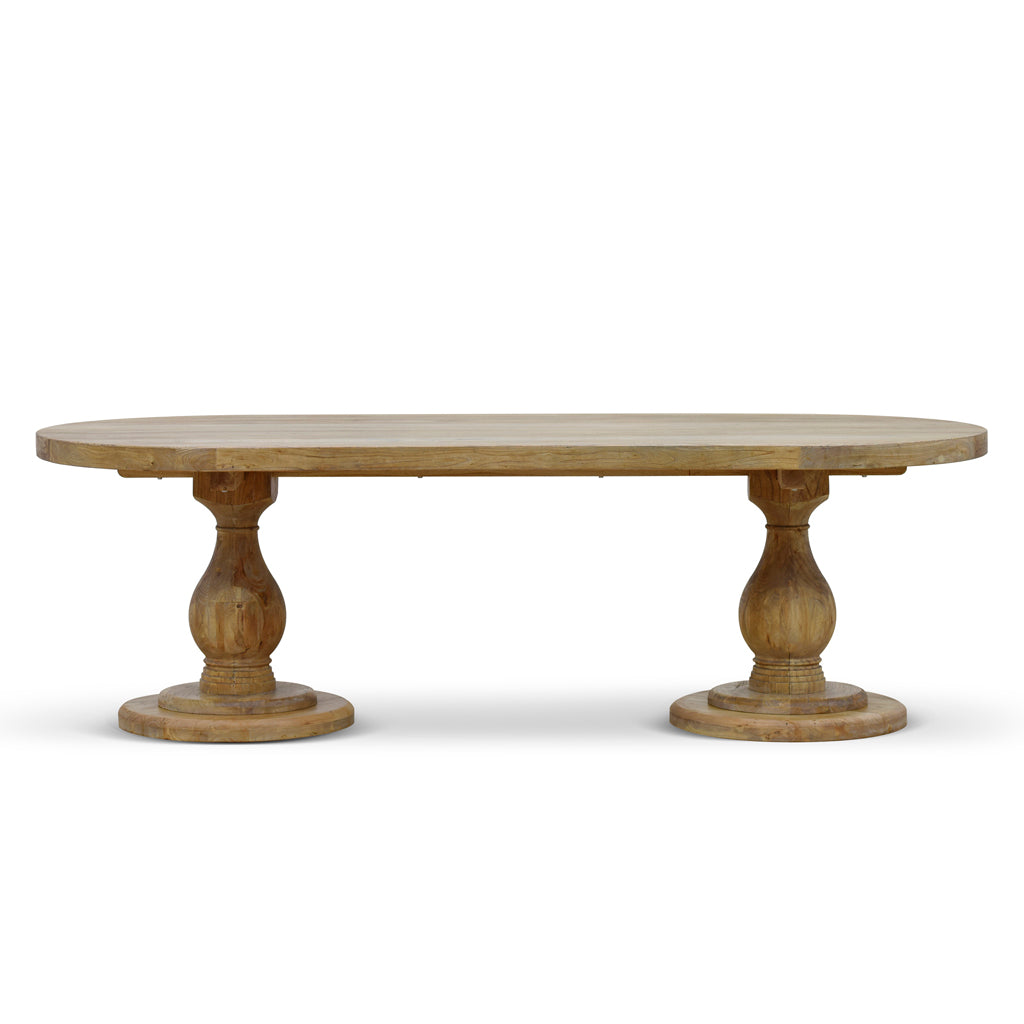 Nihal 2.4m Dining Table - Natural Dining Table Reclaimed-Core