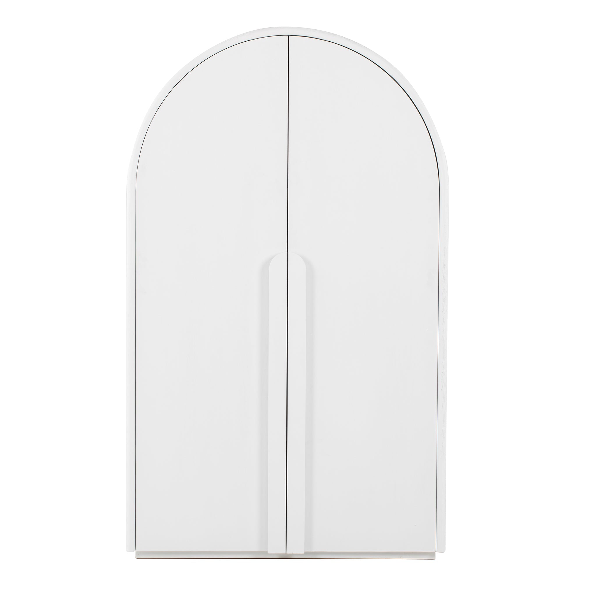 Alora 150cm (H) Ash Curve Cabinet - White Cabinet Nicki-Core