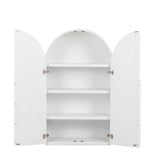 Alora 150cm (H) Ash Curve Cabinet - White Cabinet Nicki-Core   