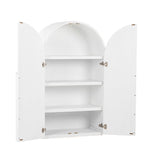 Alora 150cm (H) Ash Curve Cabinet - White Cabinet Nicki-Core