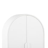 Alora 150cm (H) Ash Curve Cabinet - White Cabinet Nicki-Core   