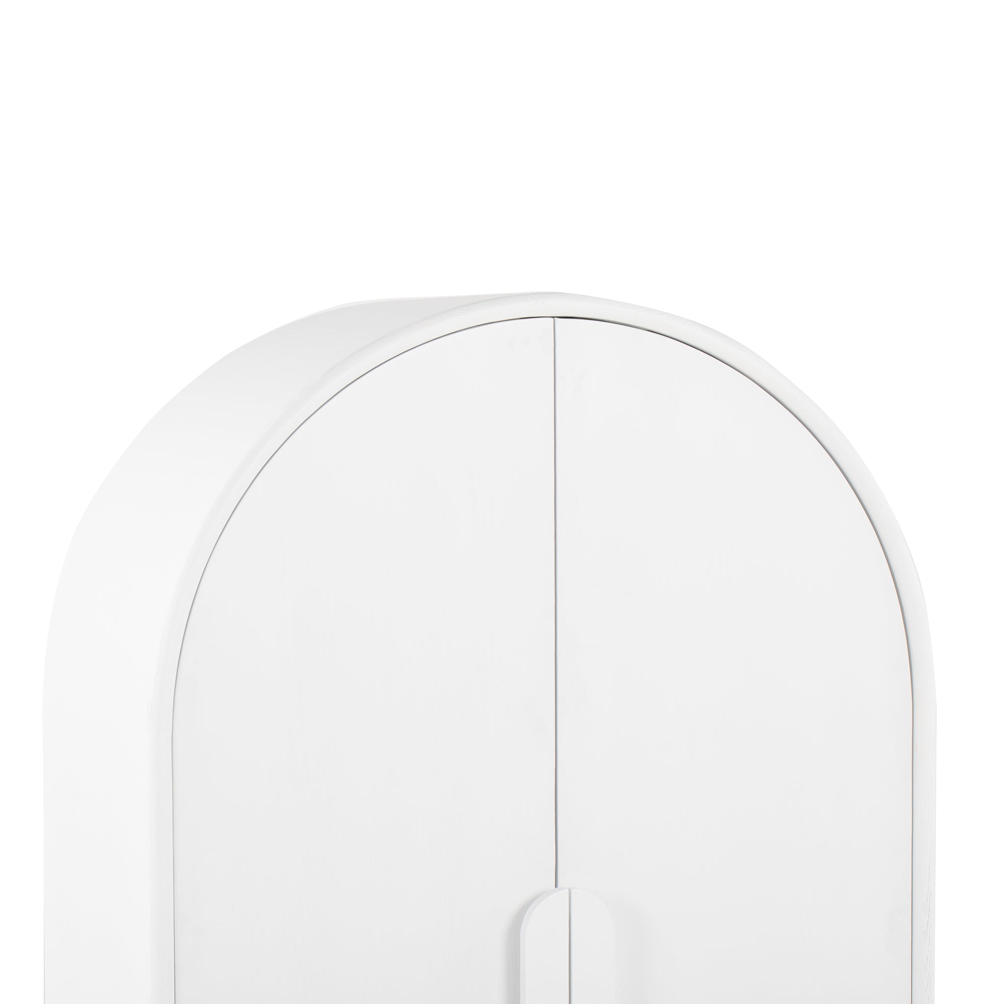 Alora 150cm (H) Ash Curve Cabinet - White Cabinet Nicki-Core   