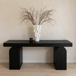 Junon 1.9m New Elm Console Table - Full Black Console Table Nicki-Core