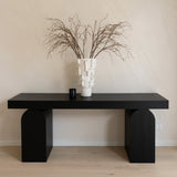 Junon 1.9m New Elm Console Table - Full Black Console Table Nicki-Core