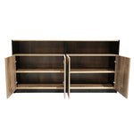 Alya 1.57m Credenza Cabinet - Warm Oak & Black Cabinet Vatec-Local   