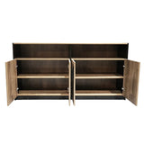 Alya 1.57m Credenza Cabinet - Warm Oak & Black Cabinet Vatec-Local   