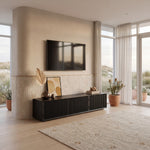 Dahlia 2m Wooden TV Entertainment Unit - Black TV/Entertainment Unit Dwood-Core