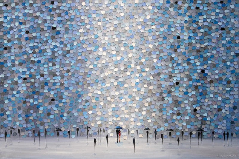 Dancing Rain, By Ekaterina Ermilkina Wall Art Gioia-Local Gold Framed Canvas 60x40cm