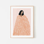 Daphnie L'orange 100cm  x 150cm Framed Poster - Natural Frame Wall Art Gioia-Local   