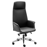Daroc High Back Leather Office Chair - Black Office Chair Rline-Local   