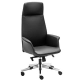 Daroc High Back Leather Office Chair - Black Office Chair Rline-Local   