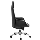 Daroc High Back Leather Office Chair - Black Office Chair Rline-Local   