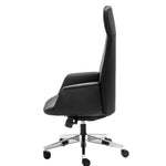 Daroc High Back Leather Office Chair - Black Office Chair Rline-Local   