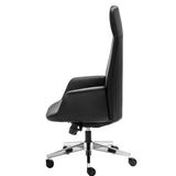 Daroc High Back Leather Office Chair - Black Office Chair Rline-Local   