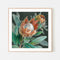 Deep Tropical Protea Crop, By Danhui Nai Wall Art Gioia-Local Black Framed Poster 50x50cm