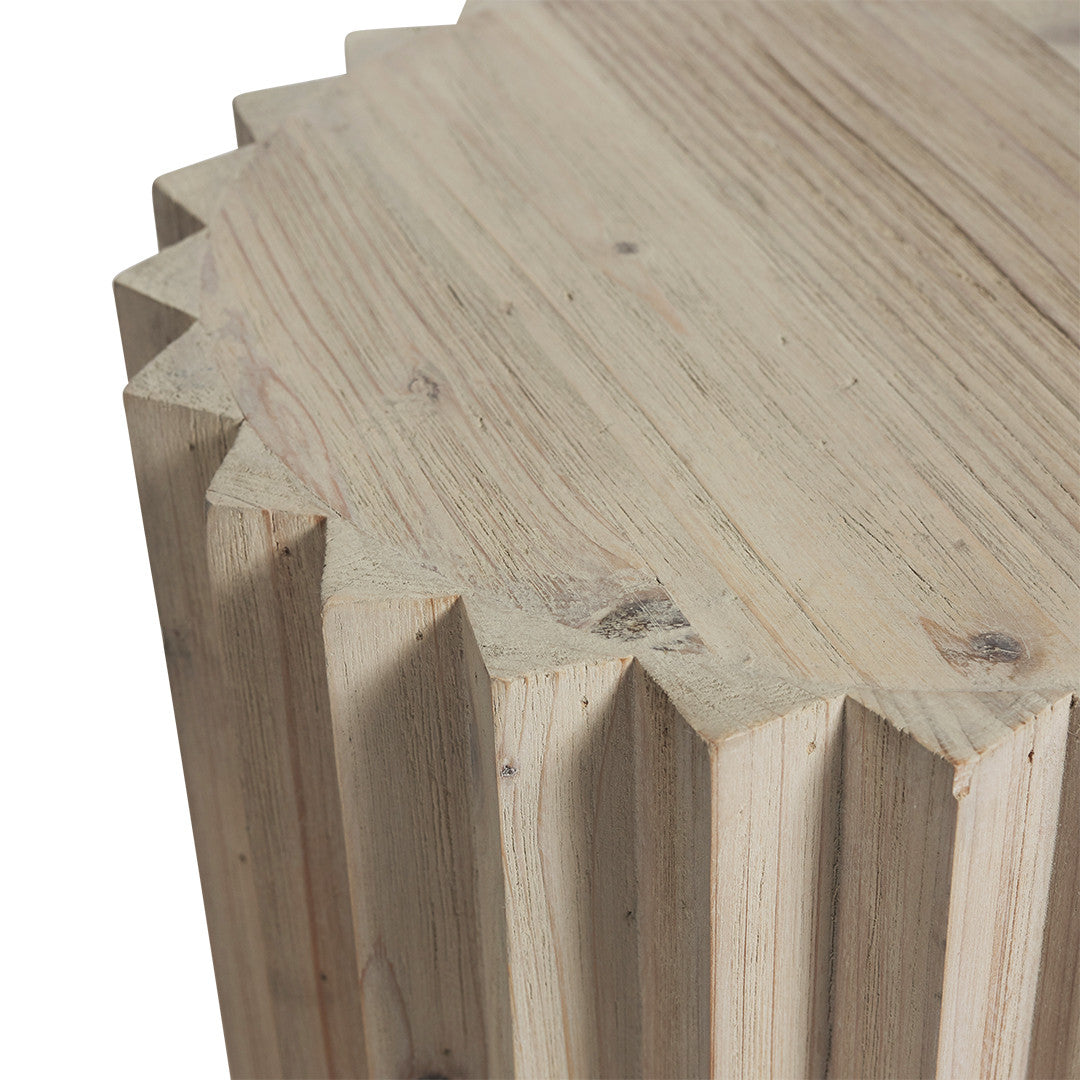 Degabo Pine Wood Side Table - Natural Side Table Sasson-Local