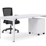 Detroit 1.8m Custom Made Office Table - White Legs Meeting Table Dee Kay-Local   